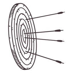 Esporte de tiro com arco de alvo de seta Desenho PNG
