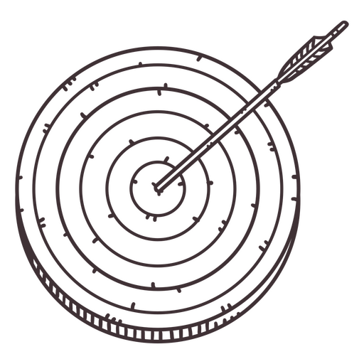 Arrow bull's eye archery PNG Design