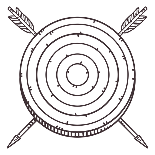 Bogenschießen-Bullseye-Ziel PNG-Design