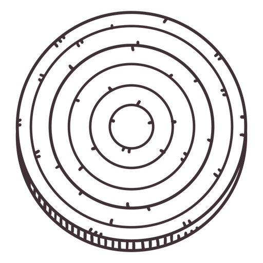 Arrow bull's eye target archery PNG Design