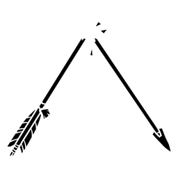 Flecha rota cortada Diseño PNG