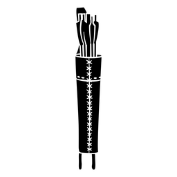 Silueta detallada de flechas de tiro con arco Diseño PNG