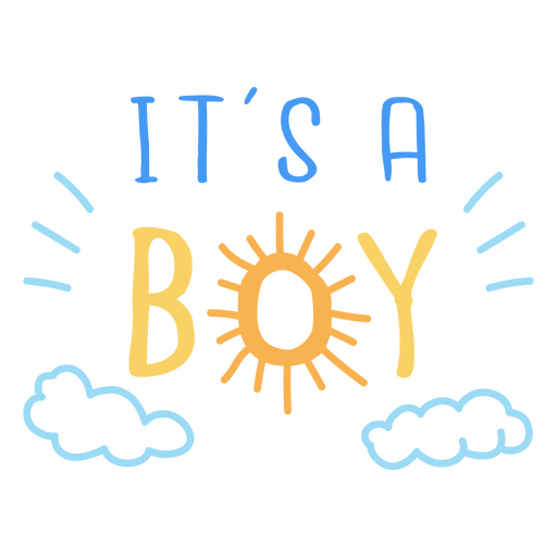 It's a boy lettering quote PNG Design