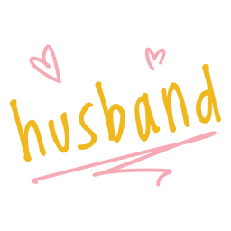 Doodle de palabra de marido