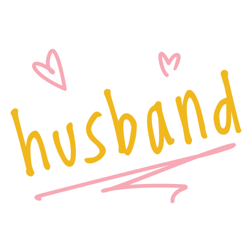 Ehemann-Wort-Doodle PNG-Design