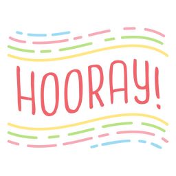 Letras de palabras de hurra Diseño PNG