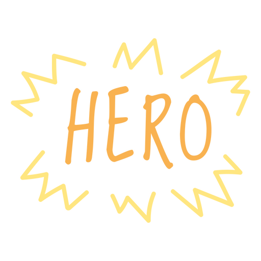 Hero quote doodle PNG Design