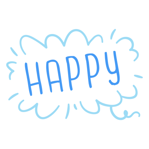 Happy word doodle