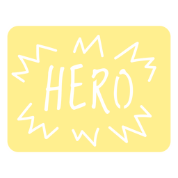 Distintivo recortado de herói Desenho PNG
