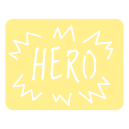 Hero cut out badge PNG Design