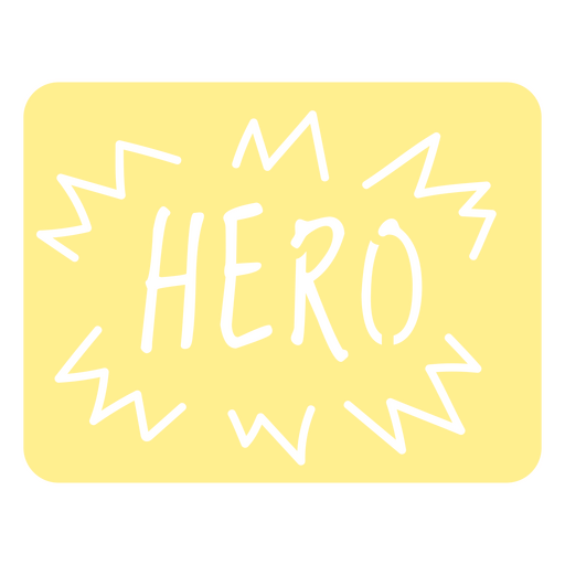 Held ausgeschnittenes Abzeichen PNG-Design