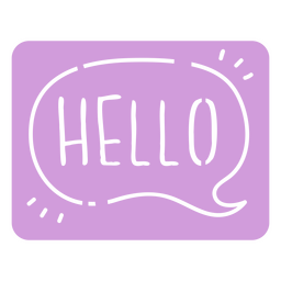 Hello cut out badge PNG Design