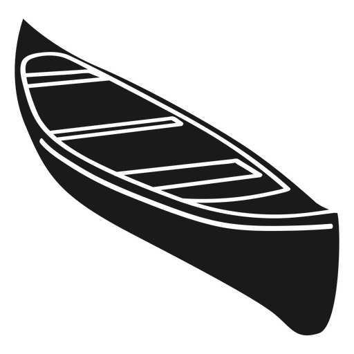 silueta de canoa