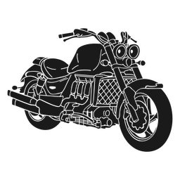 Detailed Motorcycle Silhouette PNG Design