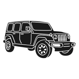 Detaillierte Jeep-Silhouette PNG-Design