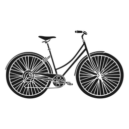 Silhueta de bicicleta detalhada Desenho PNG