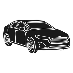 Silhueta detalhada do carro Desenho PNG
