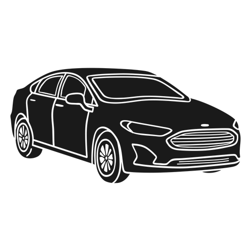 Detailed Car Silhouette PNG Design