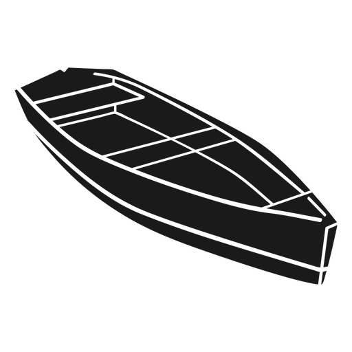 Silueta detallada de kayak Diseño PNG