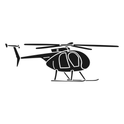 Silhueta de helicóptero detalhada Desenho PNG