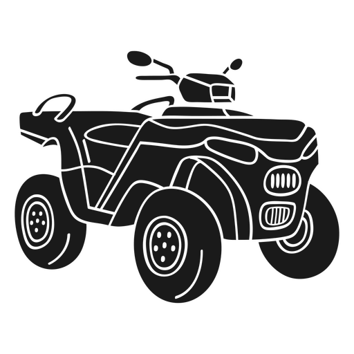 Detaillierte ATV-Silhouette PNG-Design