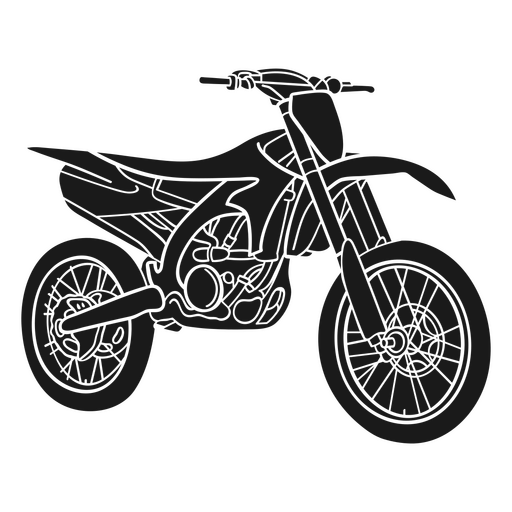 Silhueta de bicicleta de terra detalhada Desenho PNG
