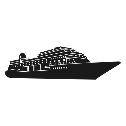 Detailed Cruise Silhouette PNG Design