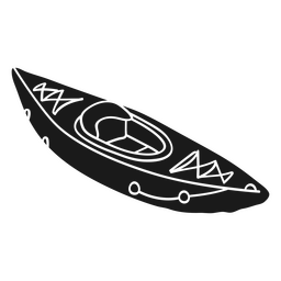 Detailed Kayak Empty Silhouette Transparent PNG