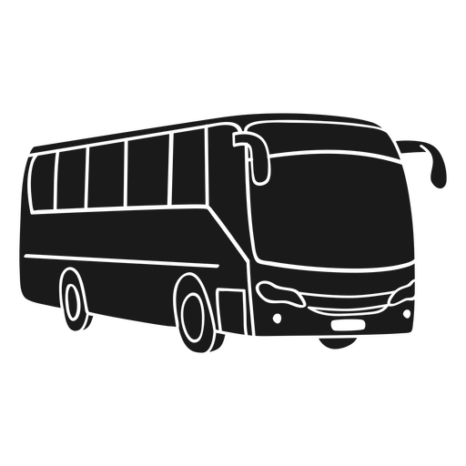 Detailed Bus Silhouette PNG Design