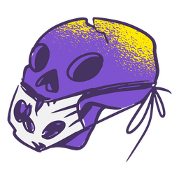 Textured skull with mask PNG Design Transparent PNG