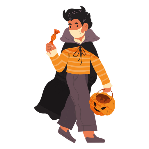 Flaches Halloween-Vampirkostüm PNG-Design