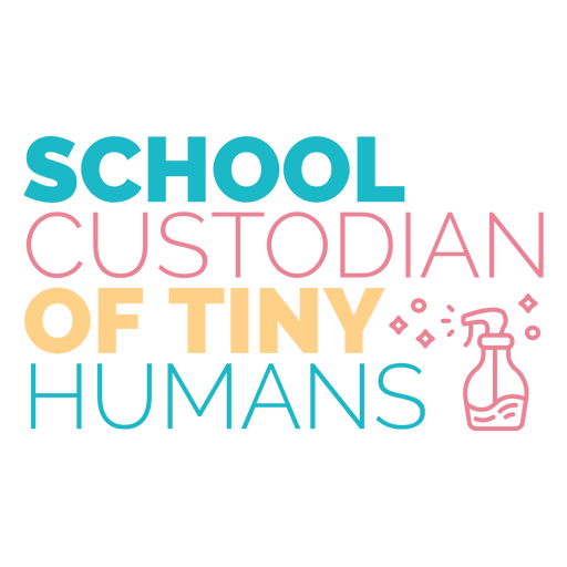 Insignia de cita de escuela de pequeños humanos de custodio Diseño PNG