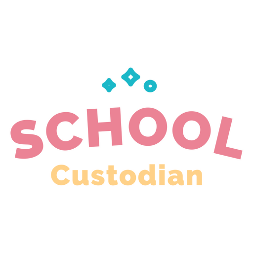 Student school custodian quote badge PNG Design