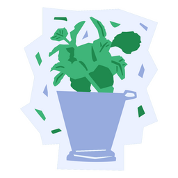 maceta plana Diseño PNG