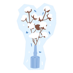 Planta de algodón plana Diseño PNG