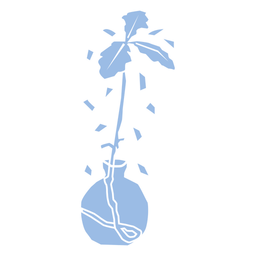 Vase with plant  PNG Design