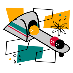 Bolos retro de retorno de bola Diseño PNG