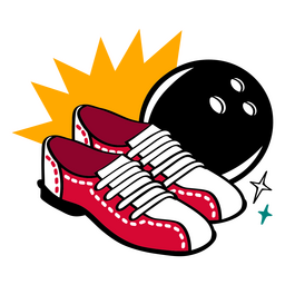 Schuhe Retro-Bowling PNG-Design