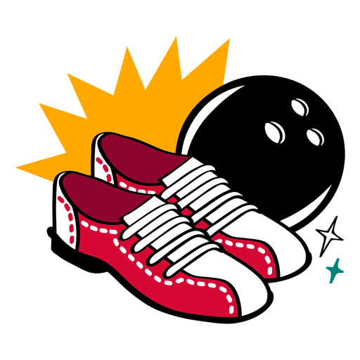 sapatos de boliche retrô Desenho PNG