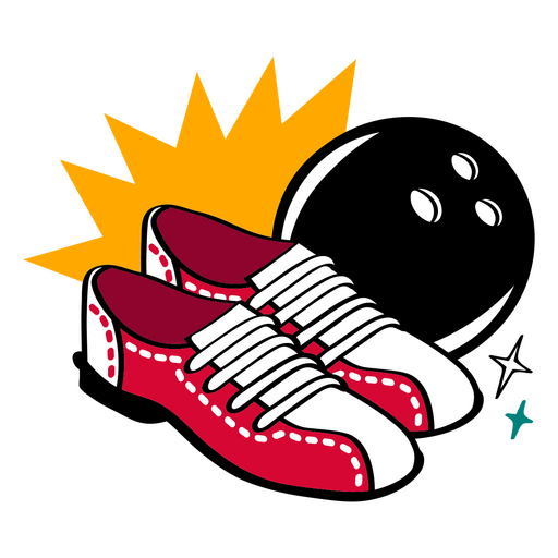 Schuhe Retro-Bowling PNG-Design