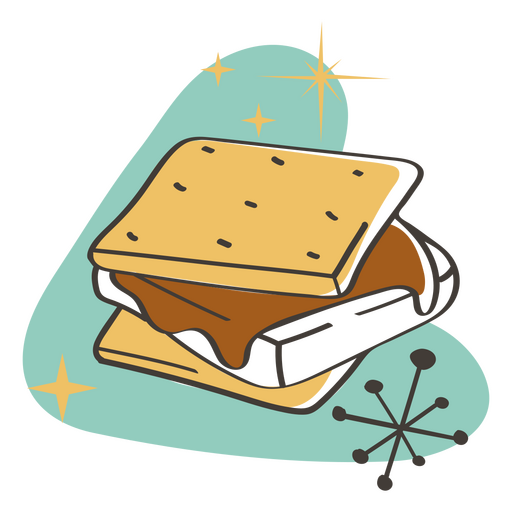 Smore deleites de comida retrô Desenho PNG