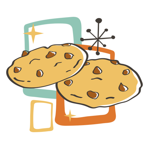 Deleites de comida retrô de biscoitos Desenho PNG