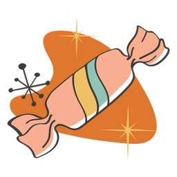 Golosinas de comida retro de caramelo de azúcar Diseño PNG