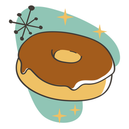 Donut-Retro-Food-Leckereien PNG-Design