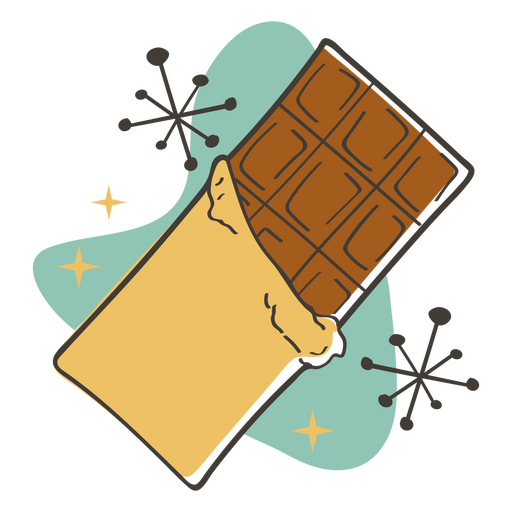 Delícias de comida retrô de chocolate Desenho PNG