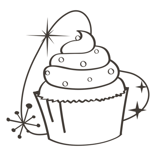 Leckereien für Cupcake-Striche PNG-Design