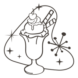 Leckereien mit Eiscreme-Streicheln PNG-Design