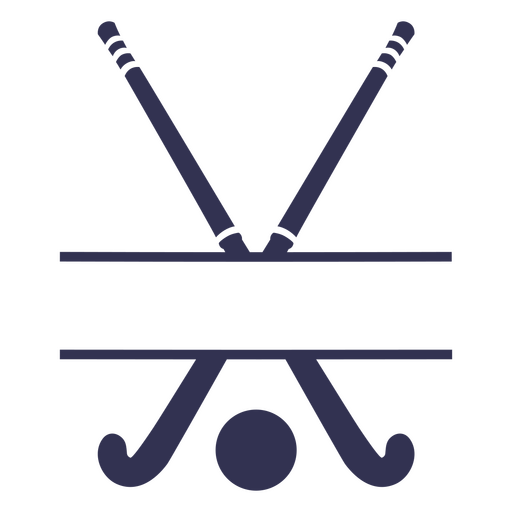 Hockey sticks and ball PNG Design