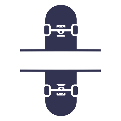 Cut out blue skateboard PNG Design