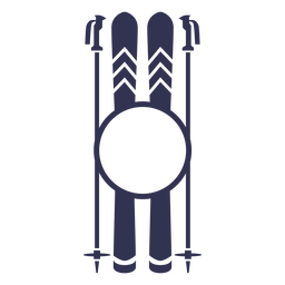 Monograma personalizable de esquí Diseño PNG